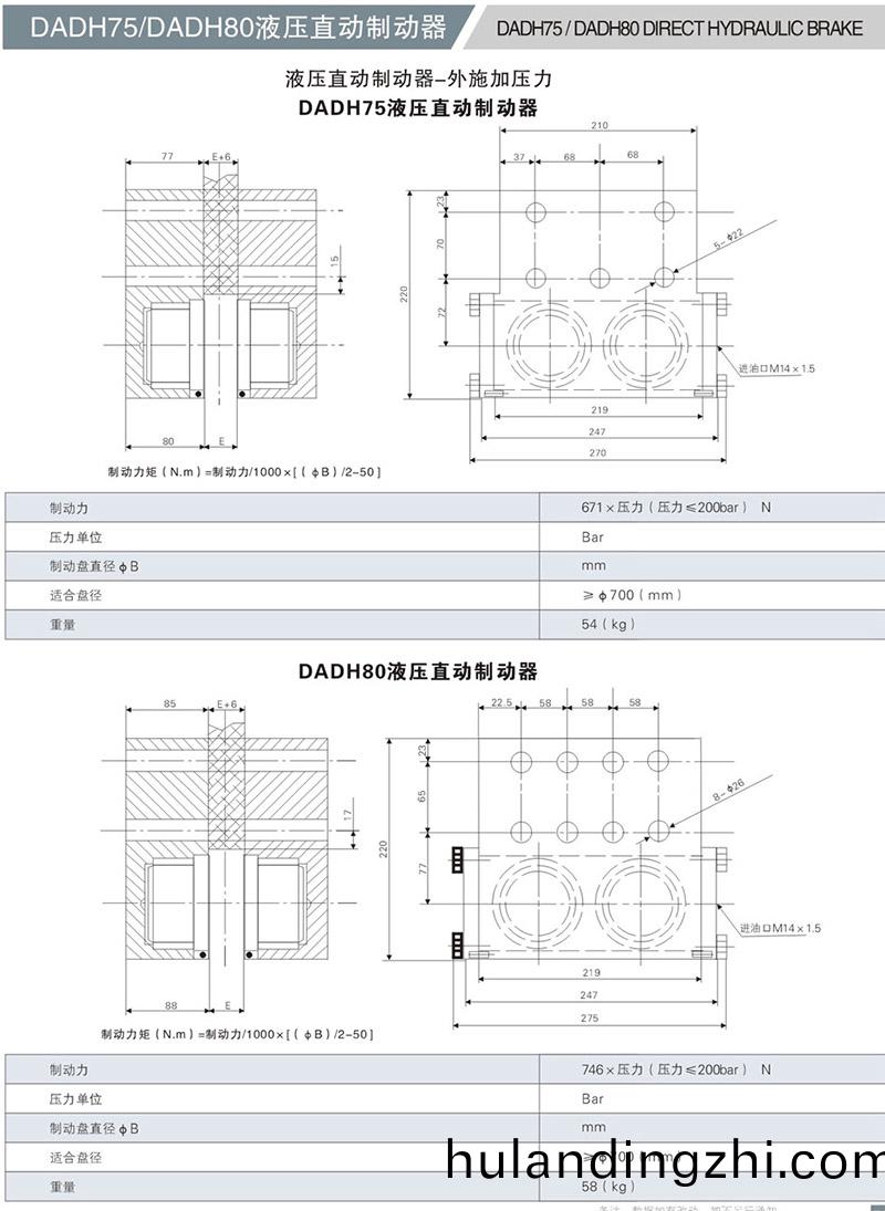 DADH75液压直动制动器